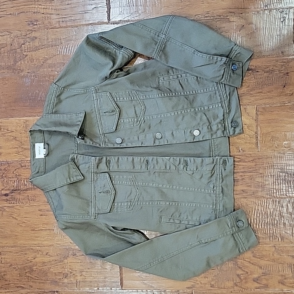 Olive denim Jacket size Medium